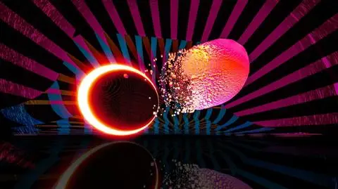 Kolizja dwóch osobliwych obiektów w kosmosie. Czarna dziura pożera gwiazdę neutronową