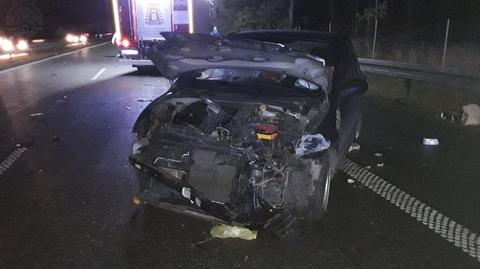 Karambol na S8. Zderzenie dziewięciu samochodów i zablokowana droga 