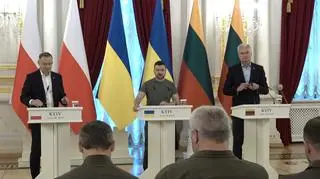 Wspólna konferencja prezydentów Polski, Ukrainy oraz Litwy w Kijowie 