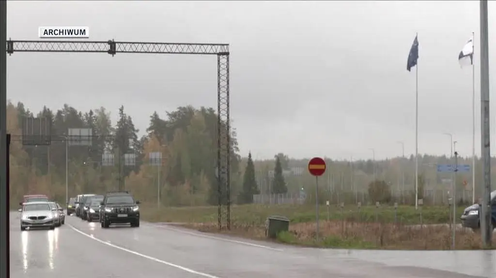 Vaalimaa w Finlandii, miasto w pobliżu granicy fińsko-rosyjskiej (nagranie z 29 września 2022 roku)