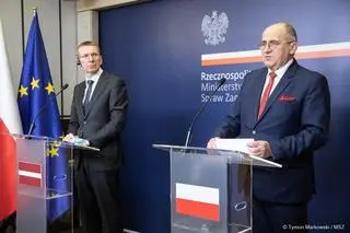 Ministrowie spraw zagranicznych Łotwy i Polski