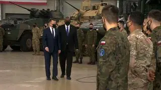 Mariusz Błaszczak i Lloyd Austin na zdjęciu z 18 lutego