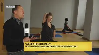 Joga w Poznaniu. "Czarny poniedziałek"
