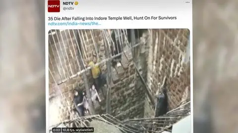 Co najmniej 35 ofiar zawalenia się pokrywy studni w świątyni