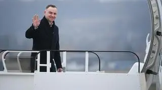 Andrzej Duda na lotnisku w Krakowie