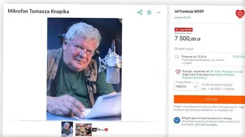 Mikrofon Tomasza Knapika na aukcję WOŚP wystawił jego syn. "Mogę zdradzić tajemnicę"
