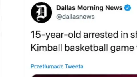 Strzelanina podczas meczu koszykówki 