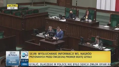 Brejza w czasie sejmowego wysłuchania informacji o nagrodach