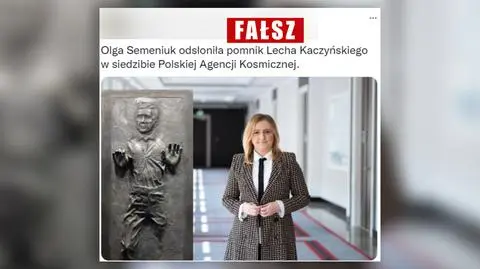 Semeniuk odsłoniła pomnik Kaczyńskiego w Polskiej Agencji Kosmicznej? To internetowy żart