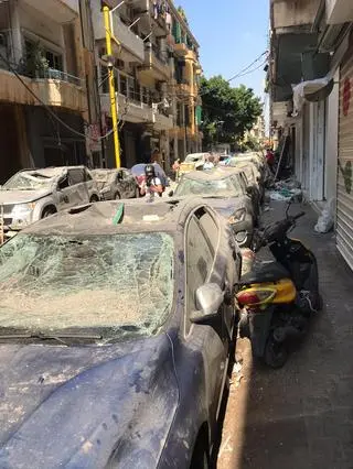 Bejrut, zniszczone miasto po eksplozji w porcie 