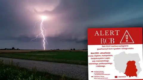 Alert RCB dla siedmiu województw. "Zabezpiecz rzeczy, które może porwać wiatr"
