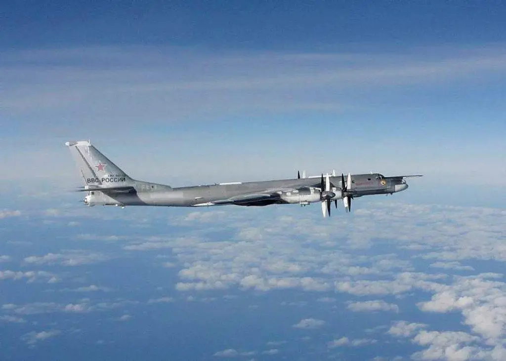 Rosyjski bombowiec Tu-95. Zdjęcie ilustracyjne 
