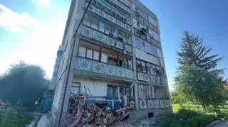 Białopole po rosyjskim ostrzale 