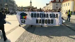 Marsz pod hasłem "Rodzina siłą narodu" przeszedł ulicami Białegostoku 