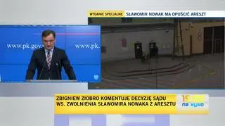 Ziobro: prokuratura, jak zapowiedziała, zażali się na tę decyzję sądu