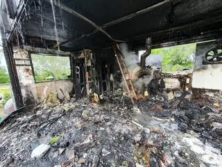 Wnętrze restauracji spłonęło doszczętnie