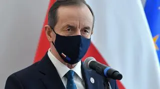 Tomasz Grodzki na konferencji prasowej