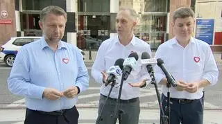 Civic Coalition MPs: Marcin Kierwiński, Cezary Tomczyk, Jan Grabiec