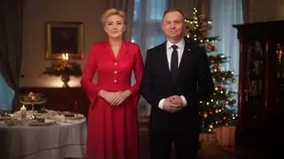 Pierwsza dama Agata Kornhauser-Duda i prezydent Andrzej Duda