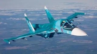 Rosyjski samolot myśliwsko-bombowy Su-34. Zdjęcie ilustracyjne