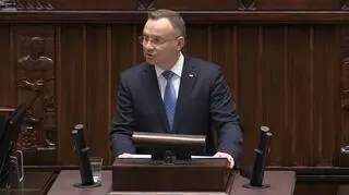 President Andrzej Duda in the Sejm