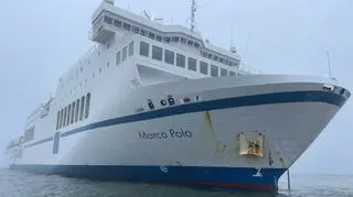 Prom Maco Polo osiadł na mieliźnie na południe od Karlshamn w południowo-wschodniej Szwecji