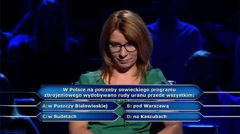 Gdzie w Polsce wydobywano rudy uranu? Pytanie z "Milionerów" za 40 tysięcy złotych