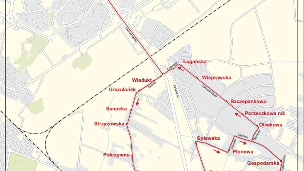 Schemat linii nocnej 244