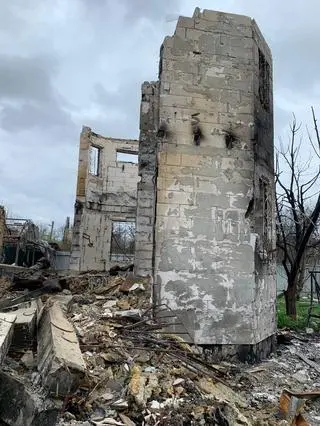 Obejście rodziny Prudnyków po rosyjskim ataku  