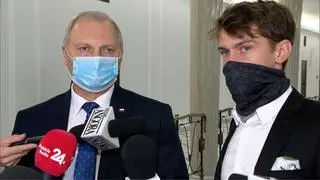 Poseł Lech Kołakowski i lider AGROunii Michał Kołodziejczak