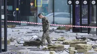 Uszkodzone wieżowce w Moskwie po ataku dronów