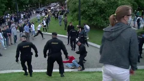 Protesty przed wyborami prezydenckimi na Białorusi