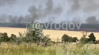 Słupy dymu nad okupowanym Berdiańskiem 