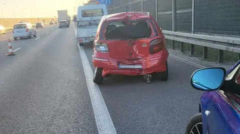 Zderzenie czterech aut i tira na A2