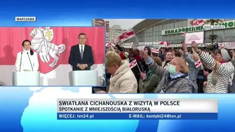 cichanouska w domu białoruskim