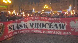 W marszu wzięli udział kibice Śląska Wrocław