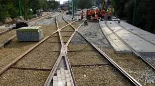 Zwrotnica na obecnej trasie PST