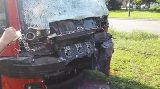 Dwa tramwaje zderzyły się na alei Mickiewicza w Łodzi