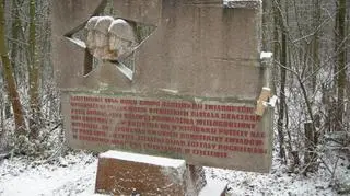 Pomnik znajduje się pół kilometra od domów