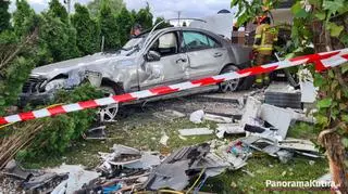 Stracił panowanie nad samochodem, staranował ogrodzenie i wjechał w dom