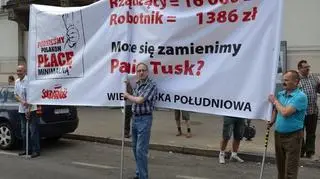 Związkowcy protestowali w trzech wielkopolskich miastach