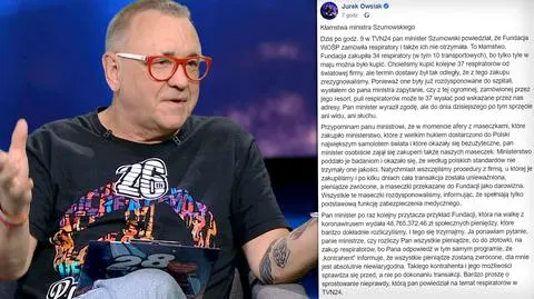 Jerzy Owsiak zareagował na słowa Łukasza Szumowskiego