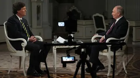 Tucker Carlson i Władimir Putin