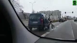 Nietypowy sposób na transport roweru
