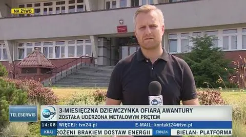 3-miesięczna dziewczynka uderzona metalowym prętem w głowę