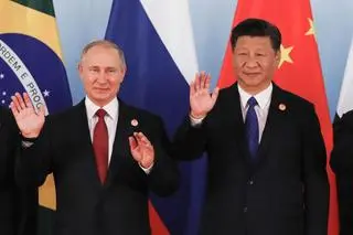 Prezydent Rosji Władimir Putin i Prezydent Chin Xi Jinping 