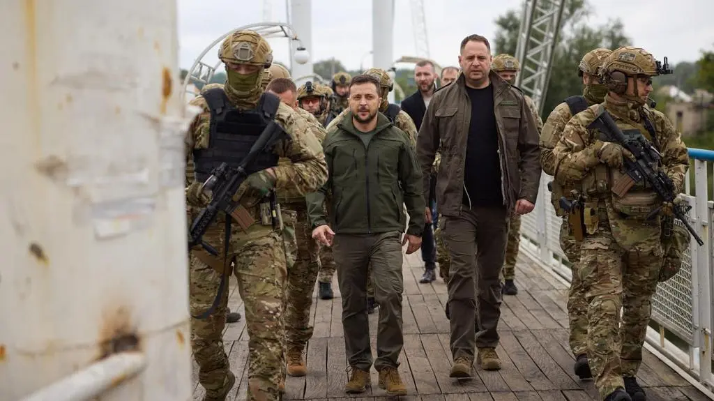 Wołodymyr Zełenski w Iziumie