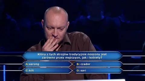 Pytanie w "Milionerach" o tradycyjny strój noszony przez kobiety i mężczyzn