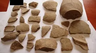 The coins were found in a broken clay pot