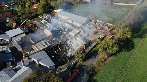 Pożar w zakładzie produkującym meble. "W środku znajdują się materiały łatwopalne"